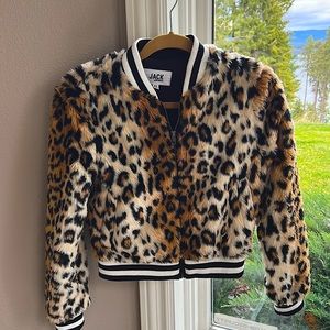 Animal Print Varsity Jacket Size XS